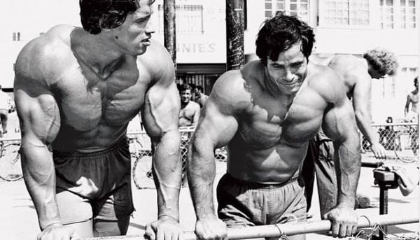 Franco Columbu and Arnold Schwarzenegger