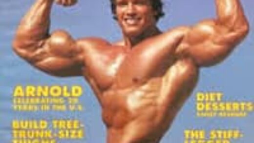 Arnold Schwarzenegger on the cover of Iron Man Magazine